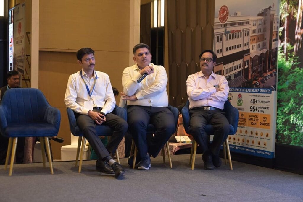 Dr. Nishant Kumar Shukla participating in medical panel discussion at neuro conference